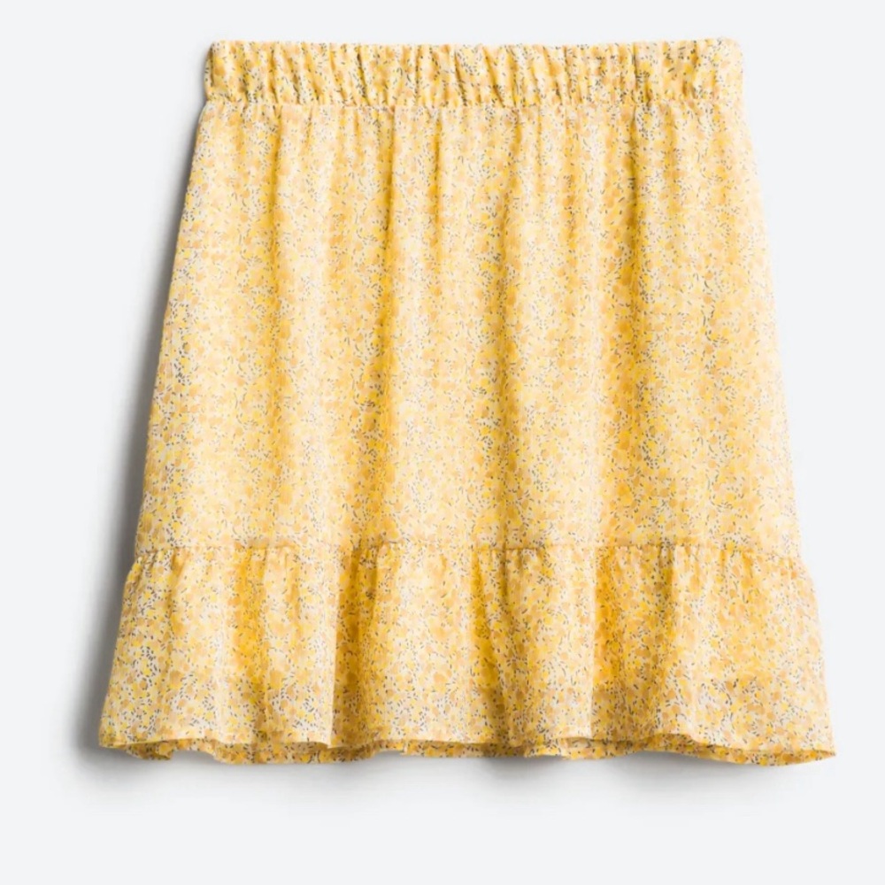 Vero Moda Gianella Ruffle Mini Skirt in Yellow